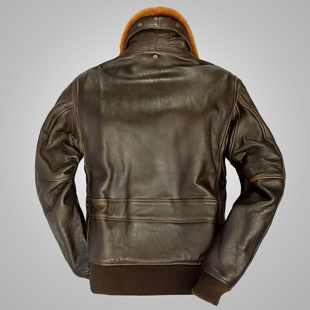 New Mens B3 RAF Aviator Brown Sheepskin A-2 Flight Leather Bomber Jacket wear jacket