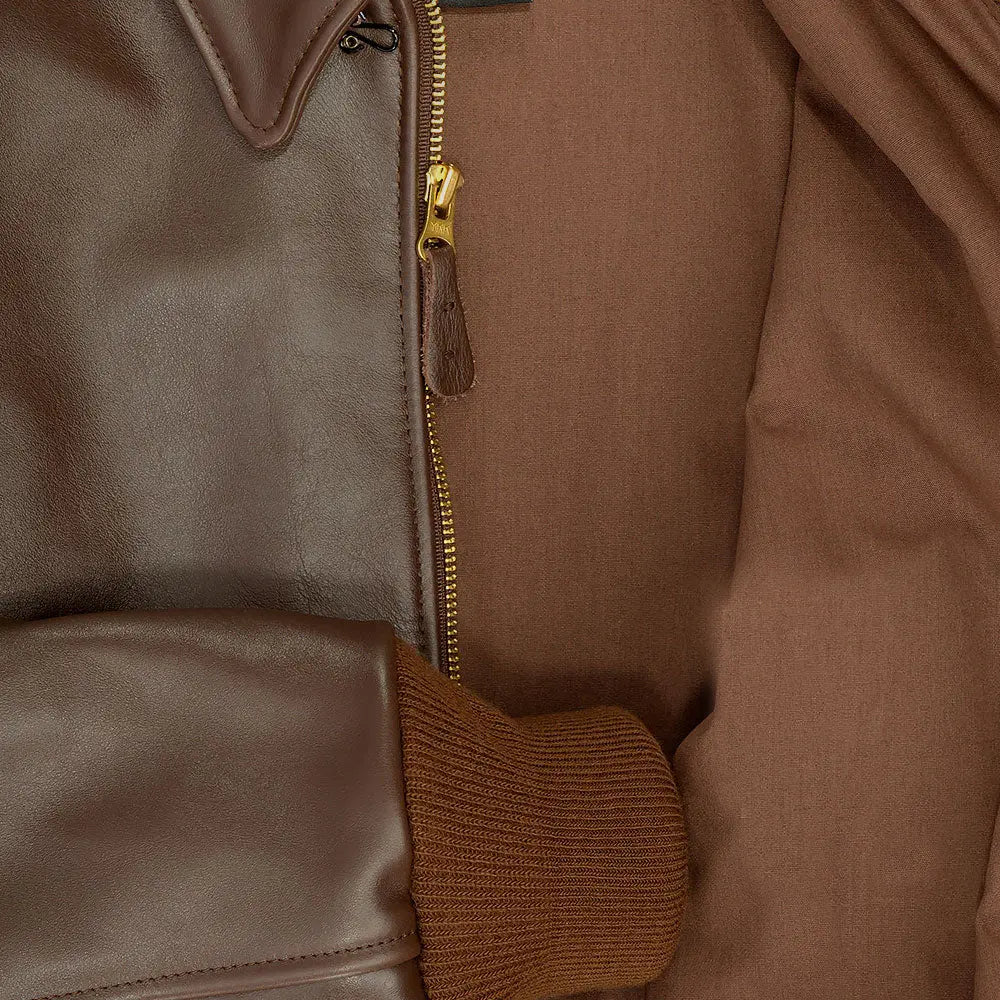 Men B3 Sheepskin Flying RAF Aviator Bomber Leather Jacket wears leather