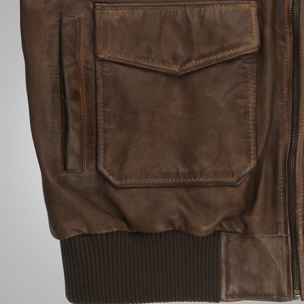 Mens Sheepskin Shearling B3 RAF Aviator Brown A-2 Flight Leather Jacket wear jacket