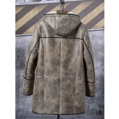 New Lambskin Bomber Jacket Hooded Leather Jacket and Winter Fur Long Coats