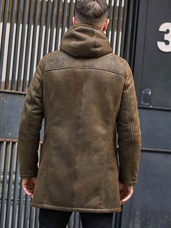 New 2025 Trench Coat Removable Long Hooded Coat Fur Outwear Warmest Winter Overcoat